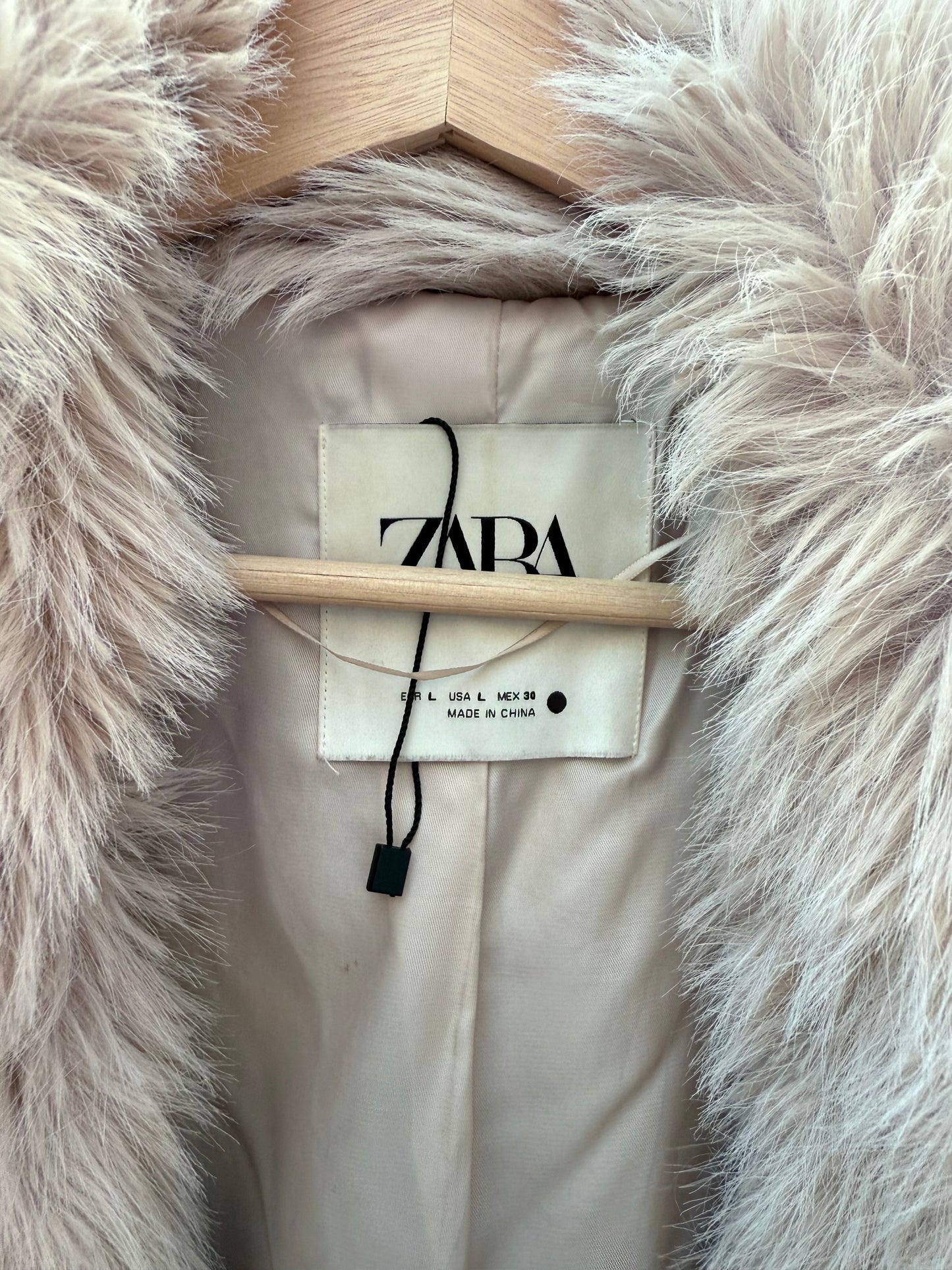 ZARA Faux Fur Cropped Jacket