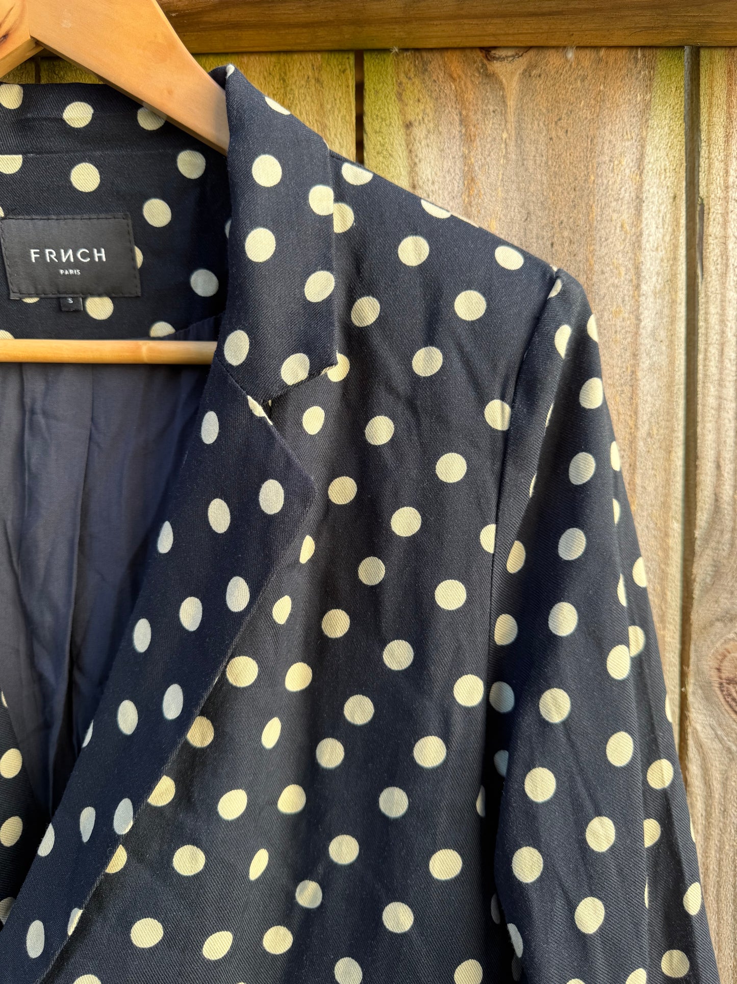 FRNCH Paris Polka Dot Blaze / Navy & Cream/  Parisian Street Style