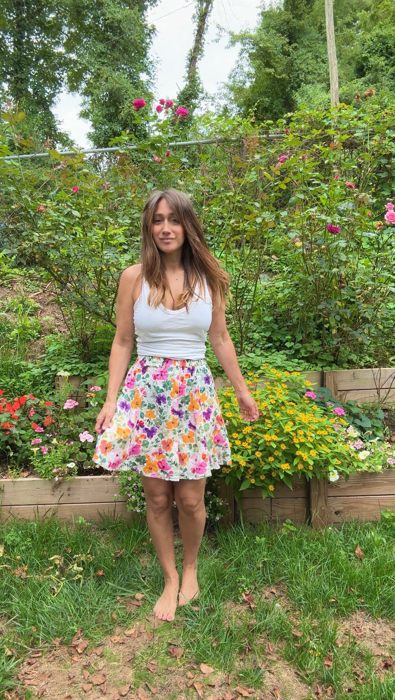 Sunday Honey Floral Skater Skirt