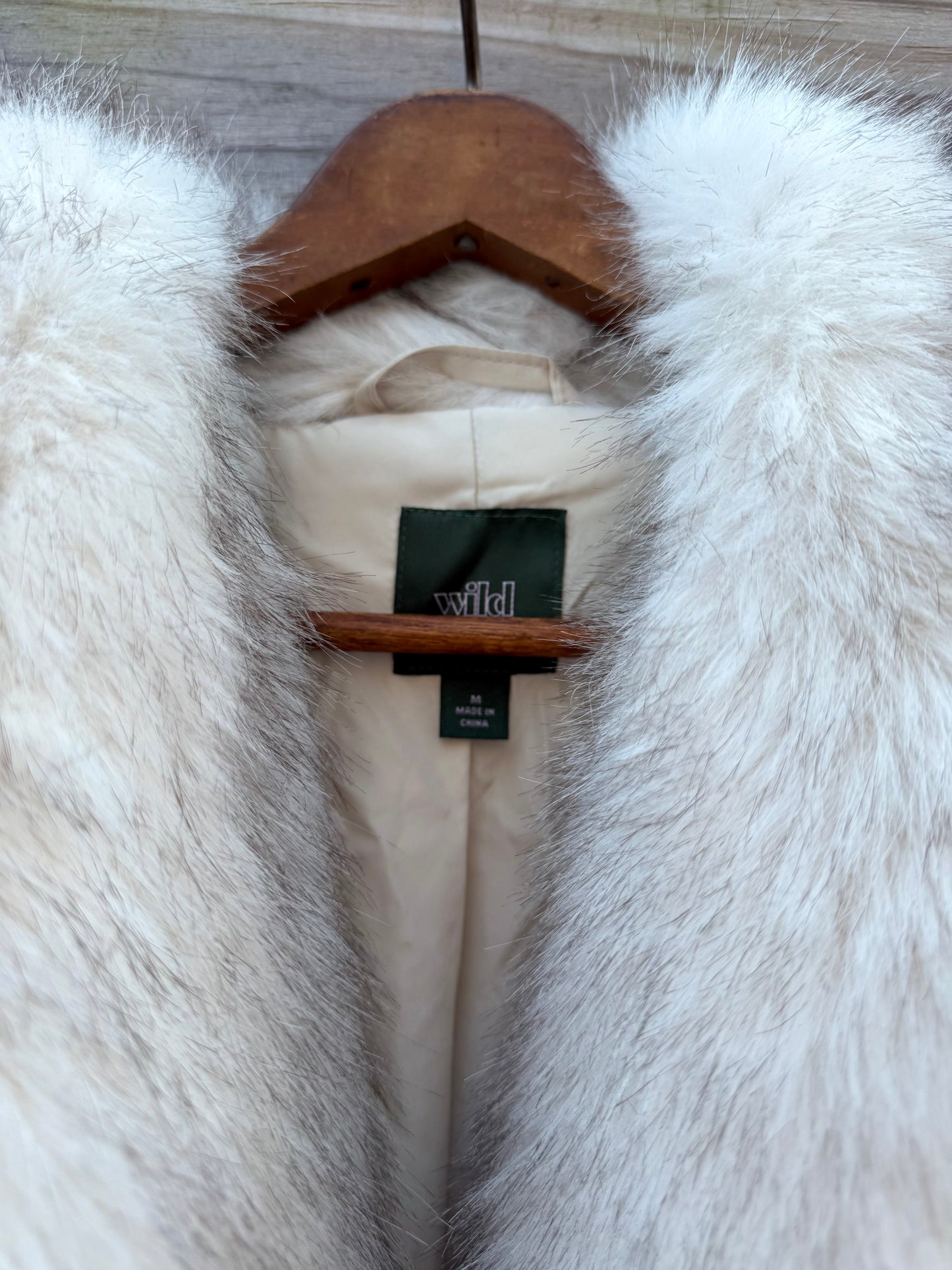 Ivory Faux Fur Coat