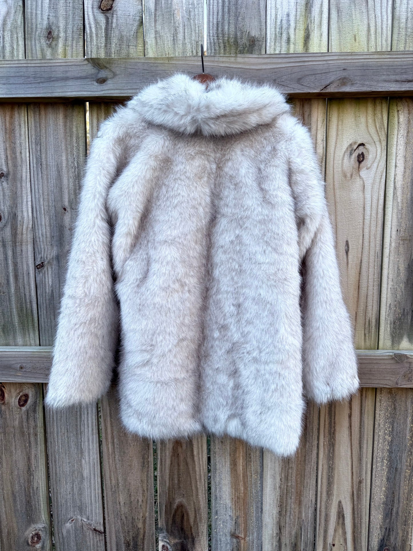 Ivory Faux Fur Coat
