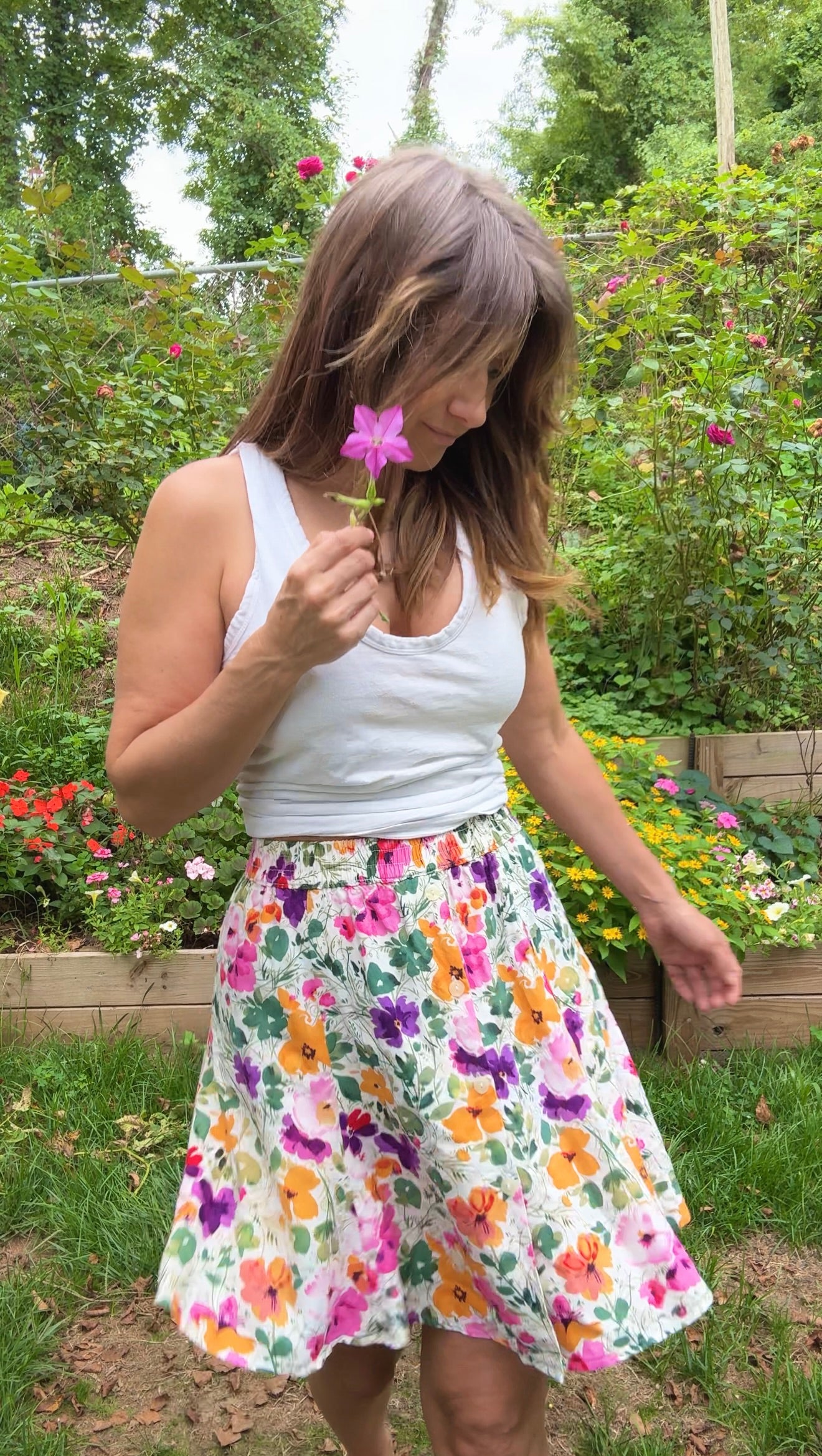 Sunday Honey Floral Skater Skirt