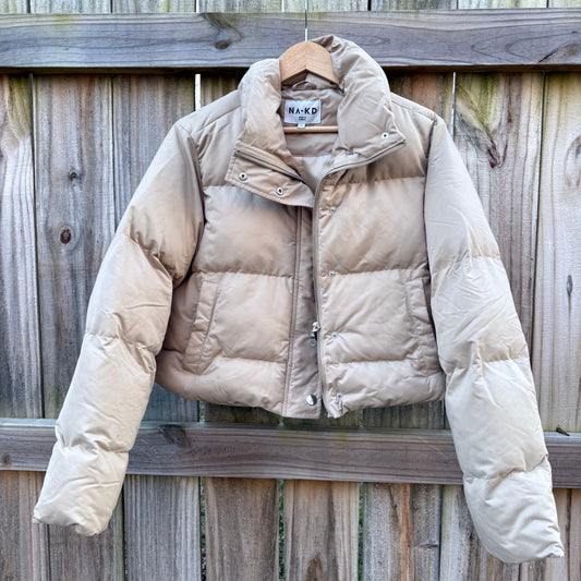 NA-KD Cropped Puffer Jacket