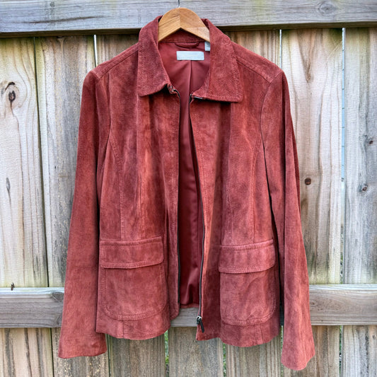 Vintage Liz Claiborne Suede Zip Front Jacket