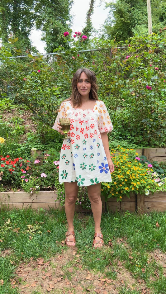 Rainbow Bloom Mini Dress – Jen’s Pirate Booty