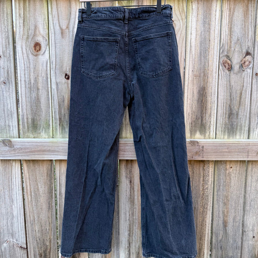 Black High-Rise Straight Jean H&M size 8