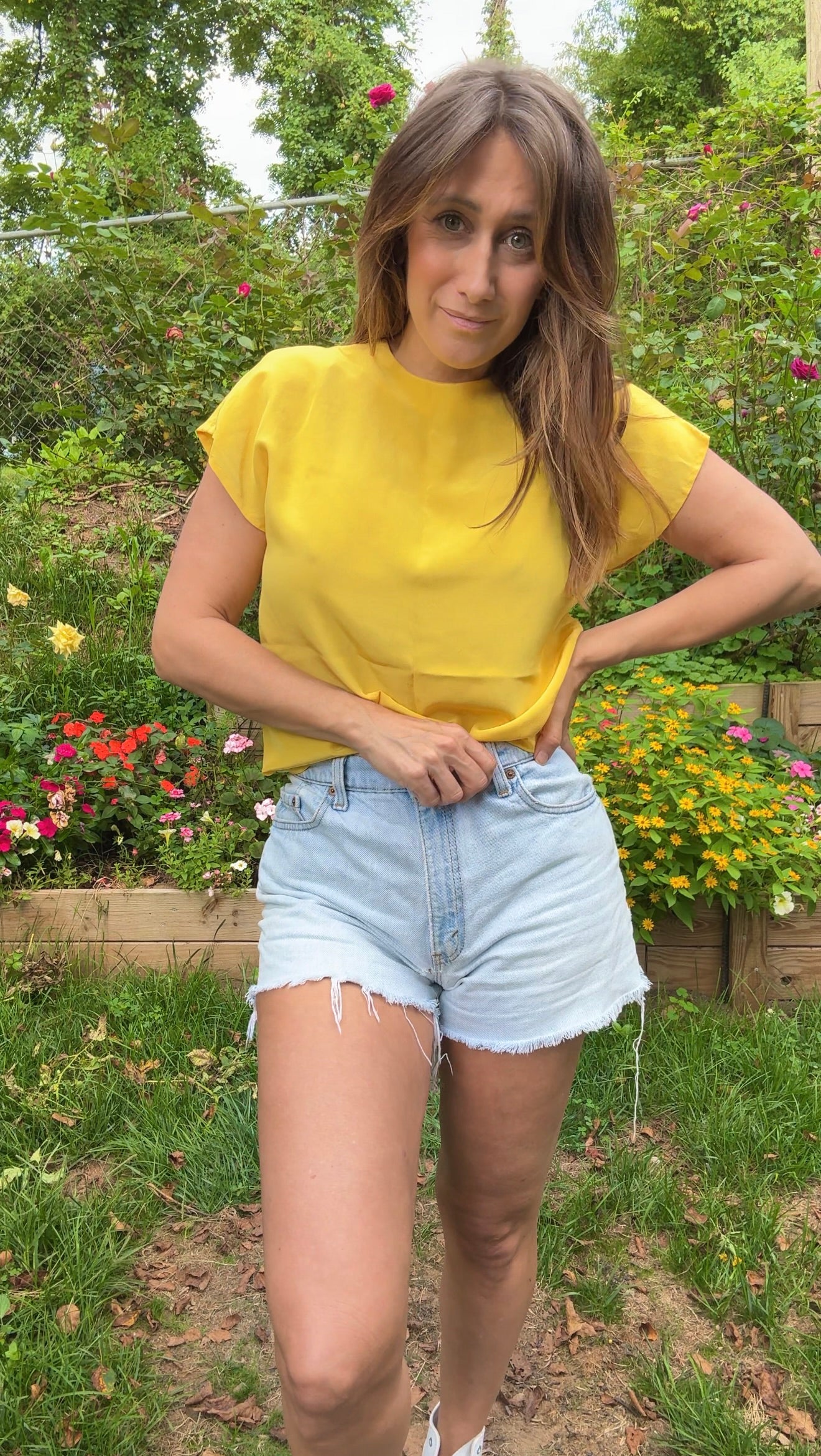 Late 80s / Early 90s Liz Claiborne Silk Top – Golden Hour Vintage
