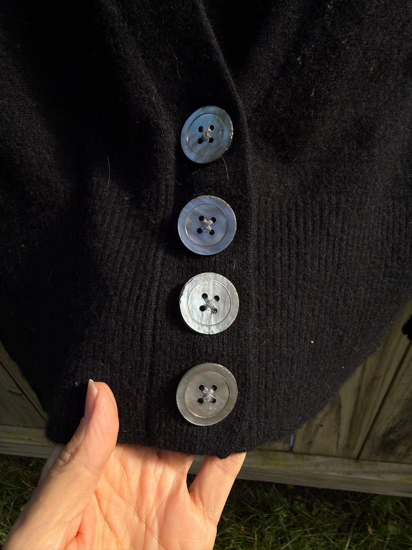 Banana Republic Italian Cashmere Cardigan Black Size L