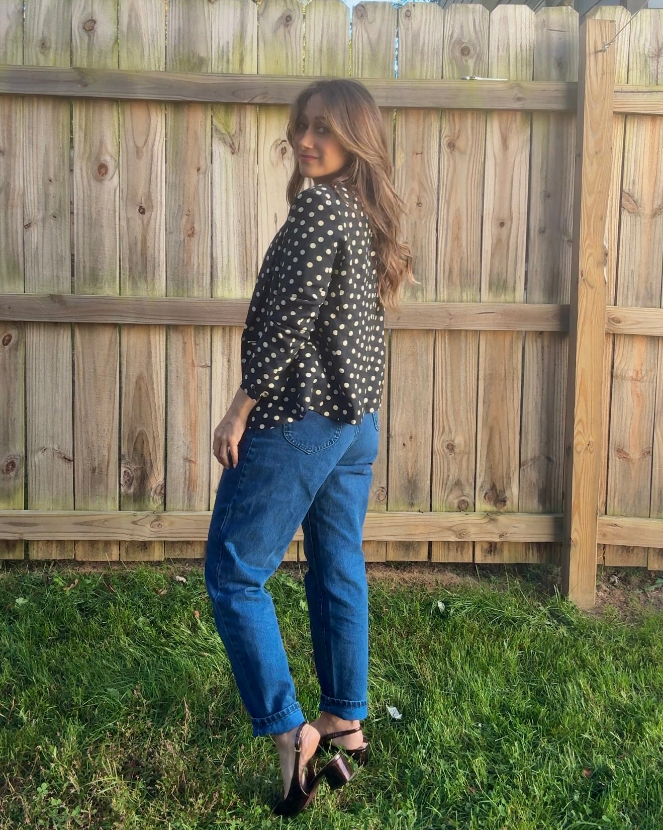 FRNCH Paris Polka Dot Blaze / Navy & Cream/  Parisian Street Style