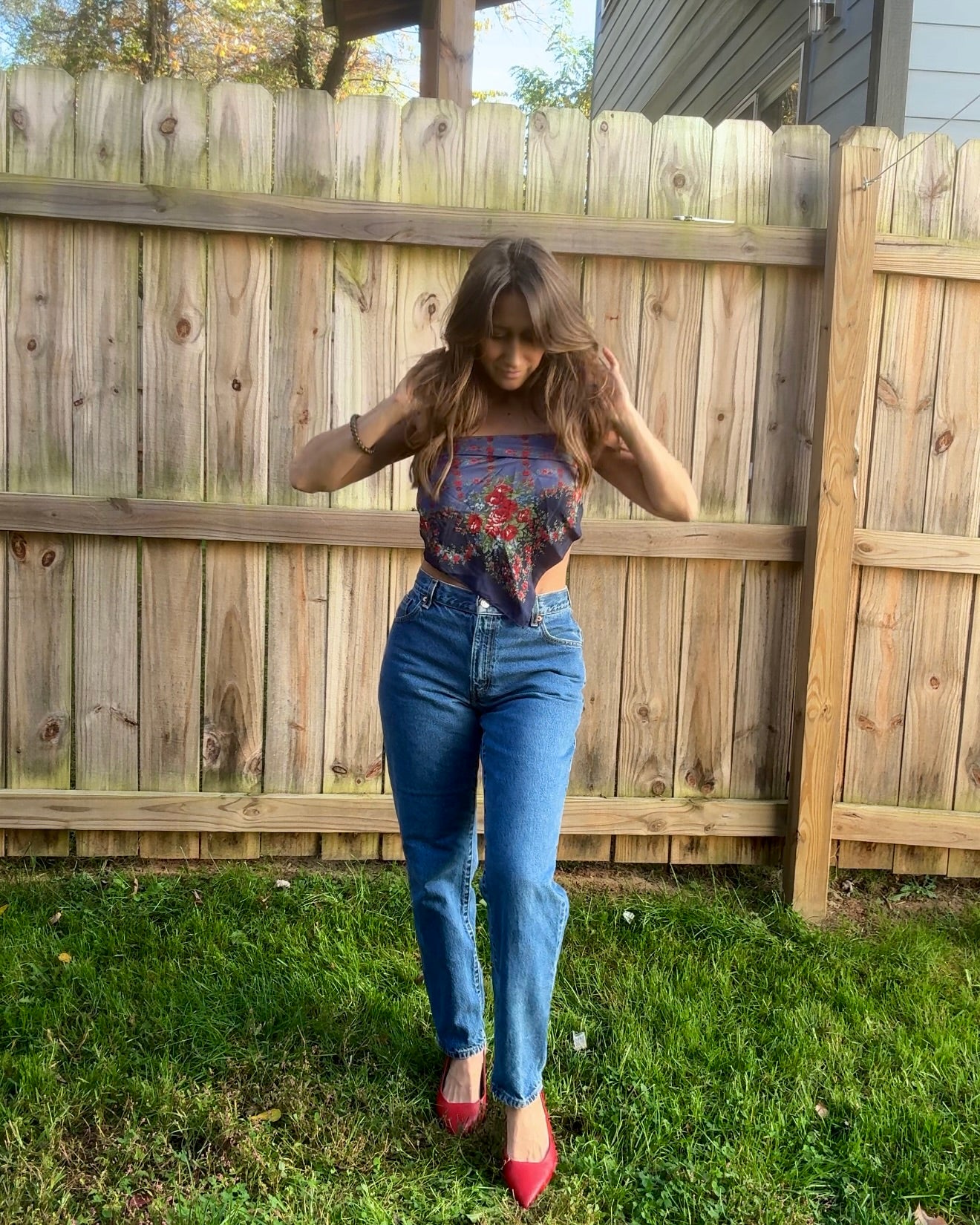 90s Laura Ashley Silk Floral Scarf / Italian Holiday