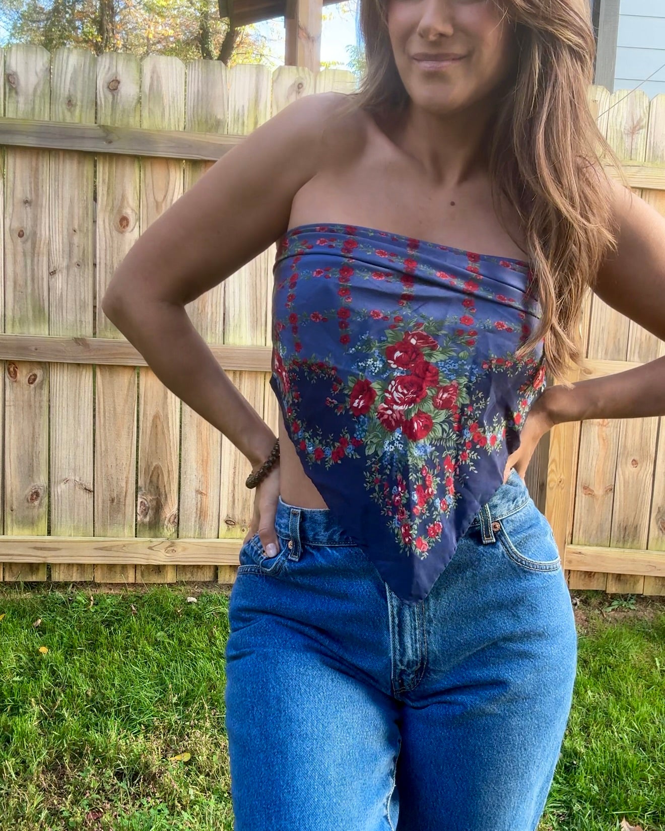 90s Laura Ashley Silk Floral Scarf / Italian Holiday