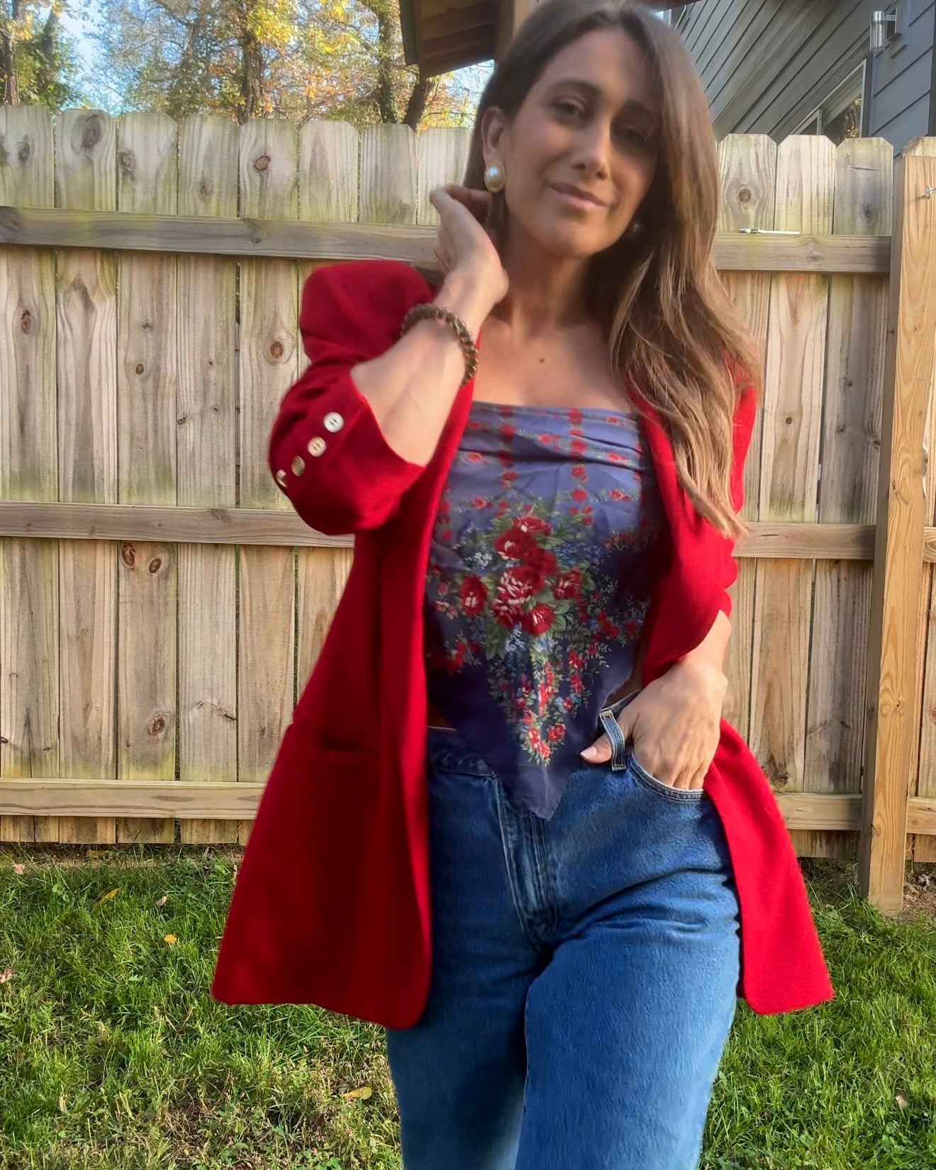 90s Laura Ashley Silk Floral Scarf / Italian Holiday