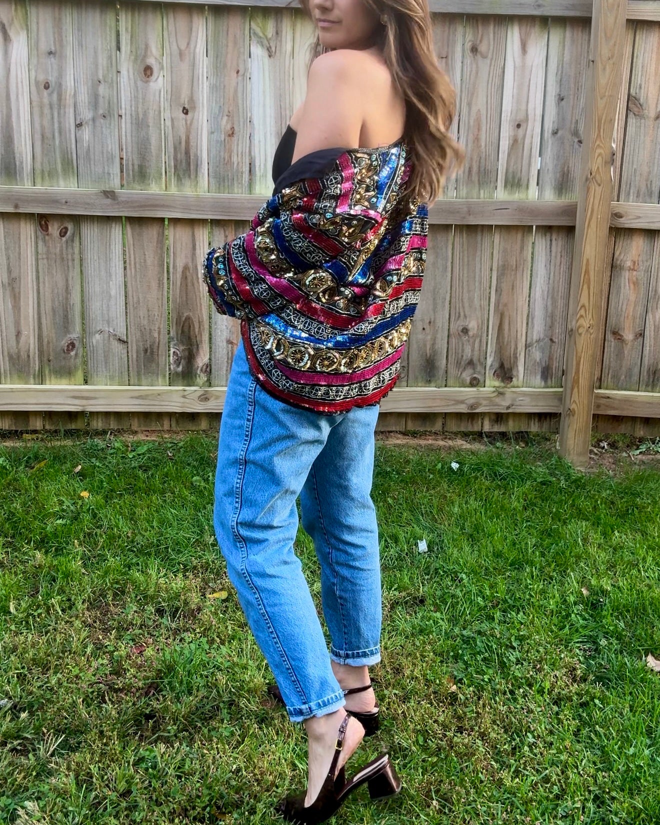 Vintage Silk Beaded Couture Jacket (80s/90s Runway Energy)