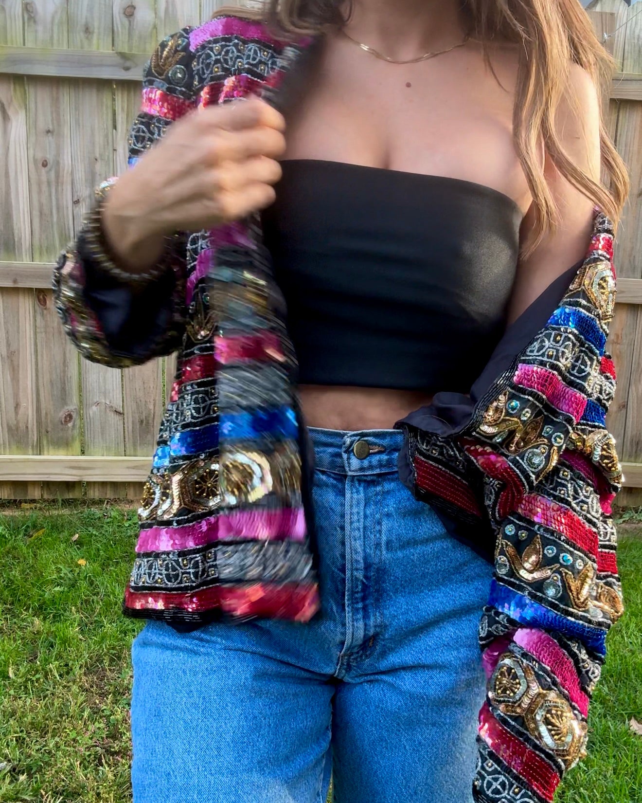 Vintage Silk Beaded Couture Jacket (80s/90s Runway Energy)