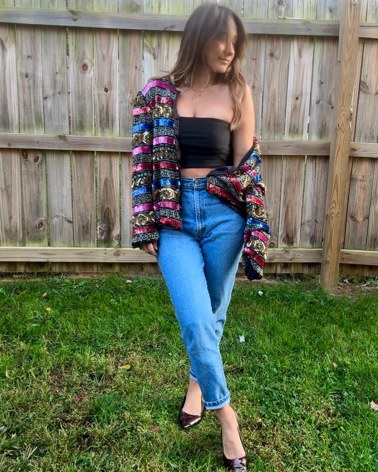 Vintage Silk Beaded Couture Jacket (80s/90s Runway Energy)