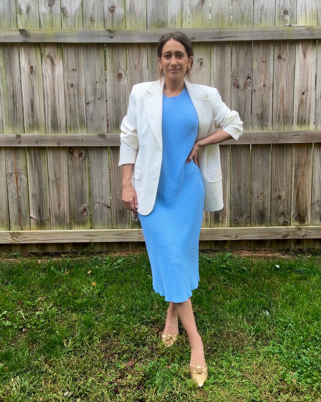 Vintage Cream Wool Oversized Blazer — J.G. Hook