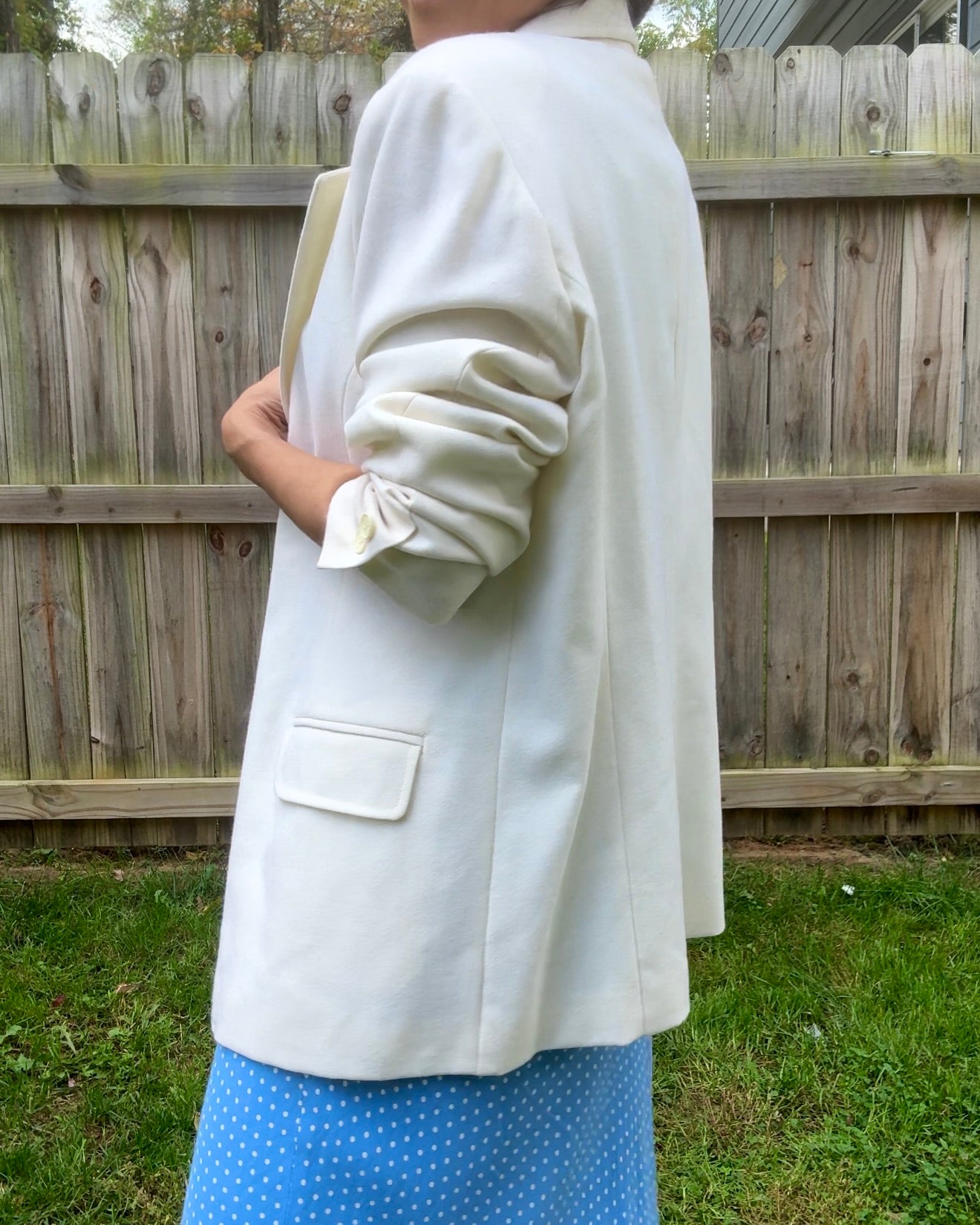 Vintage Cream Wool Oversized Blazer — J.G. Hook