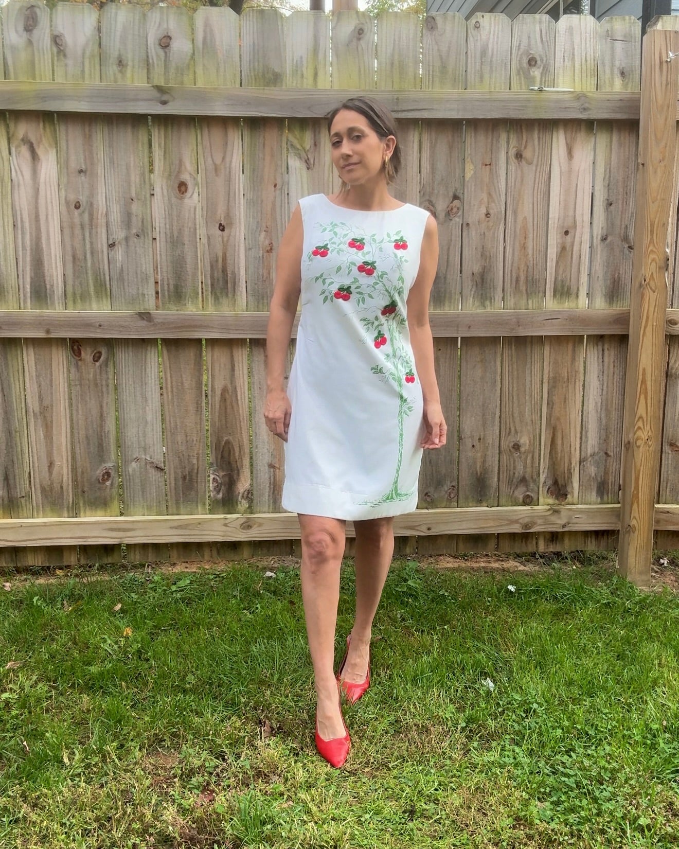 Reworked Vintage Cherry Embroidered Dress — Romantic Italian Summer