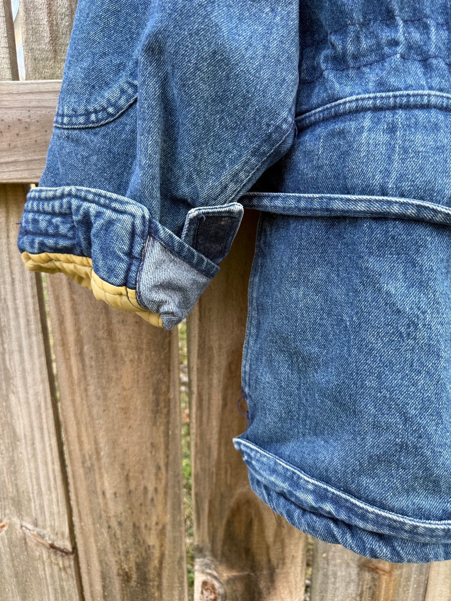 St. John’s Bay Denim Hooded Utility Parka Jacket Blue XL