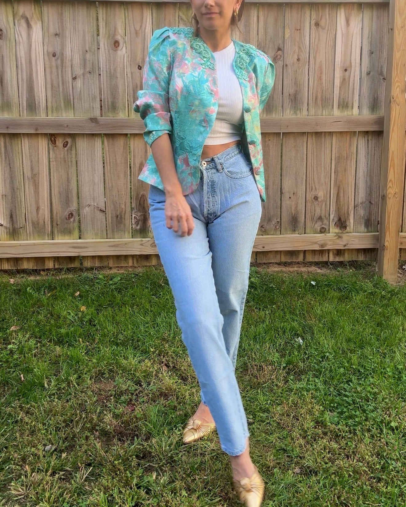 Reworked Vintage Beaded Brocade Jacket — One of a Kind