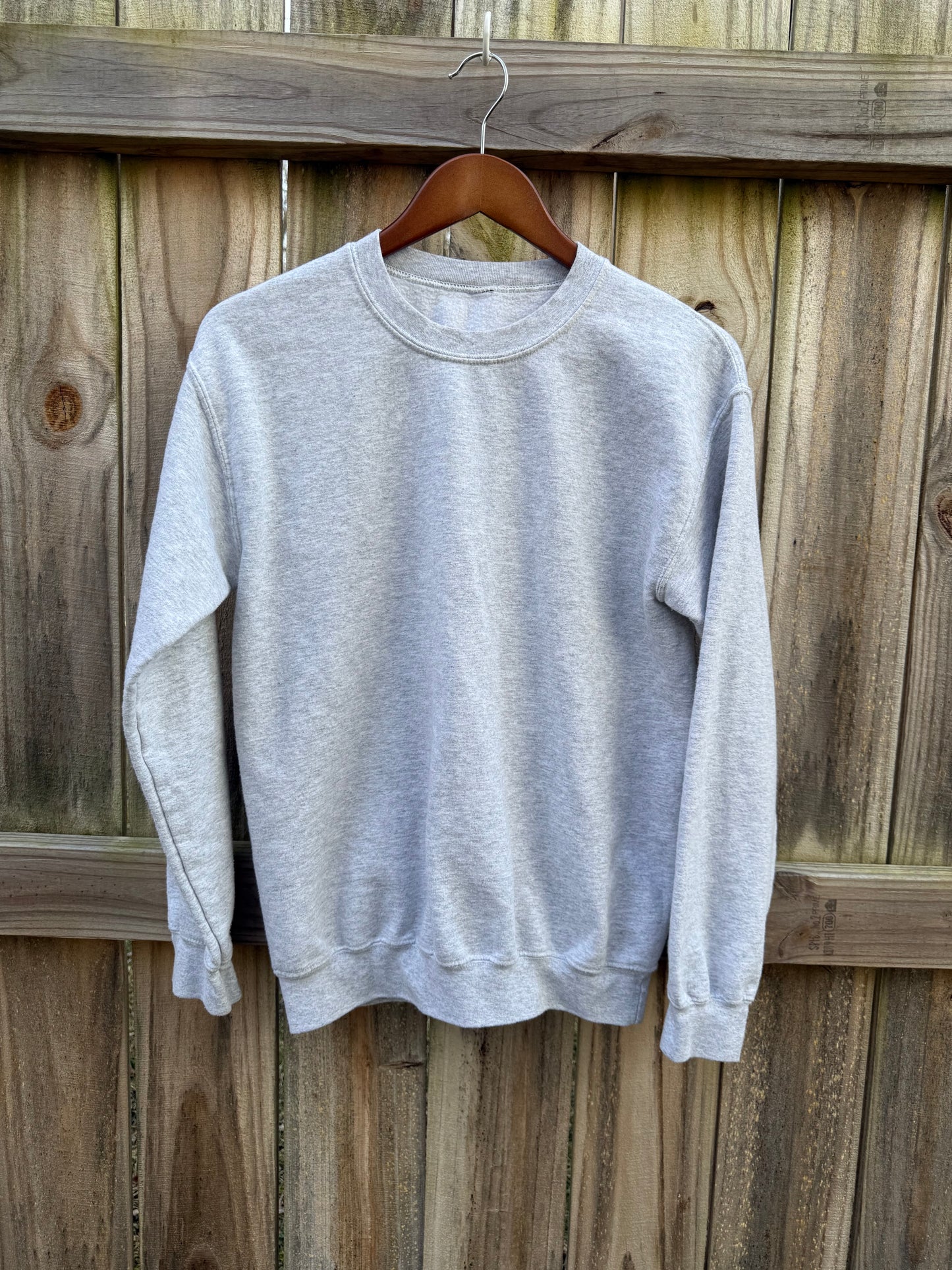 Vintage Heather Gray Crewneck Sweatshirt Classic Pullover Size M