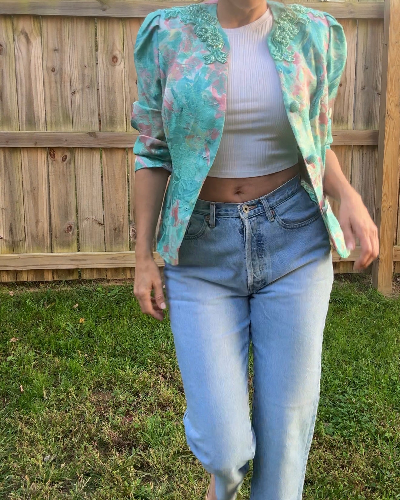 Reworked Vintage Beaded Brocade Jacket — One of a Kind