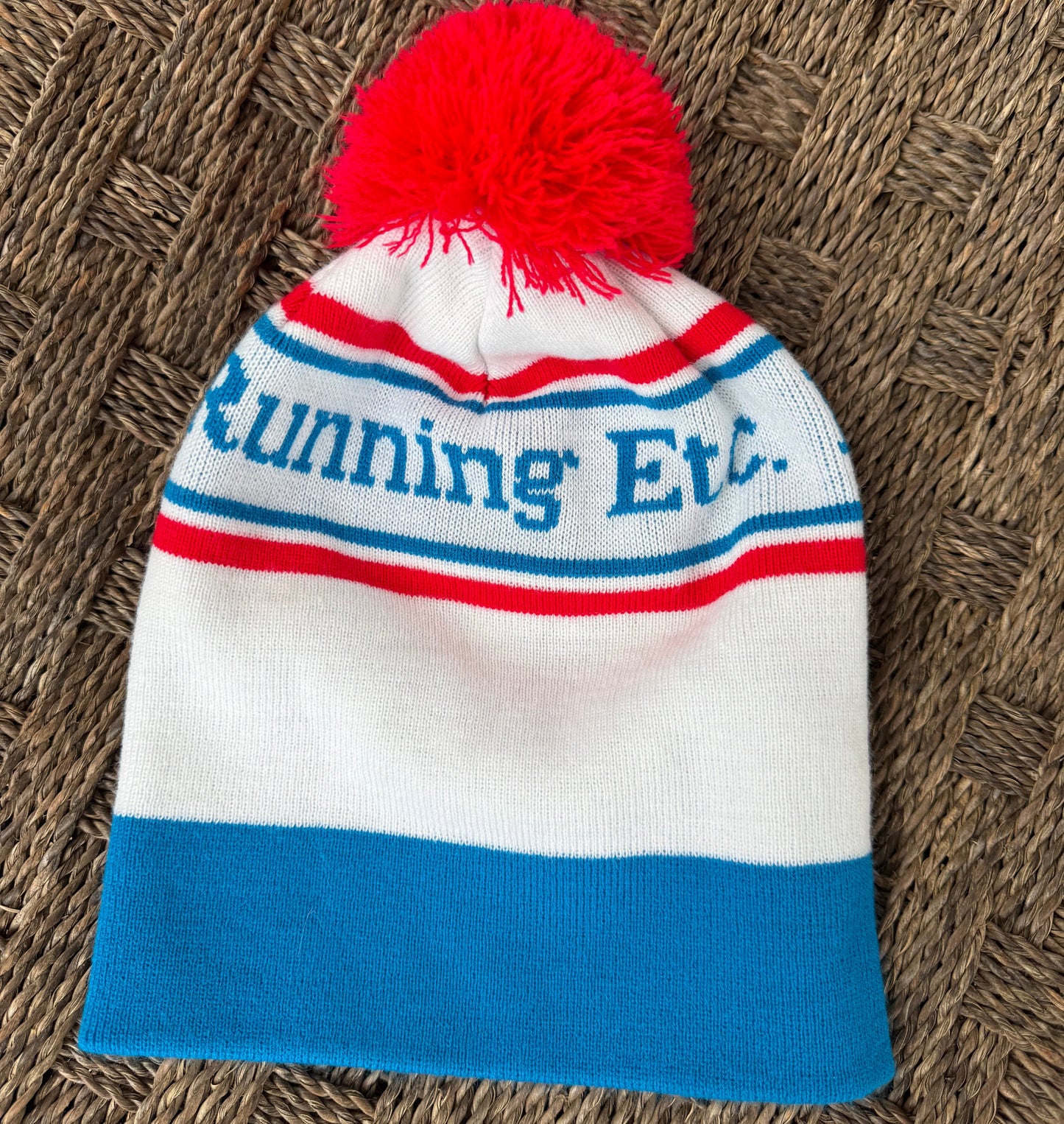 Vintage “Running Etc.” Pom Beanie Boco Gear Retro