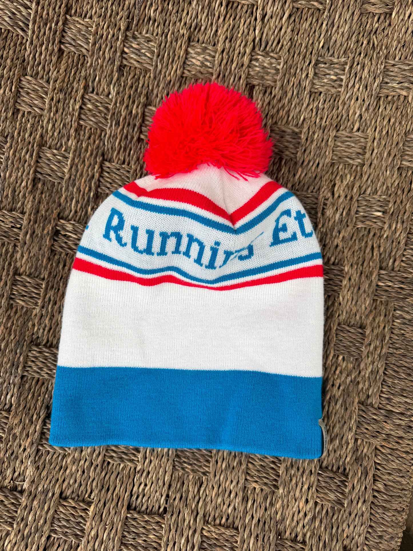 Vintage “Running Etc.” Pom Beanie Boco Gear Retro