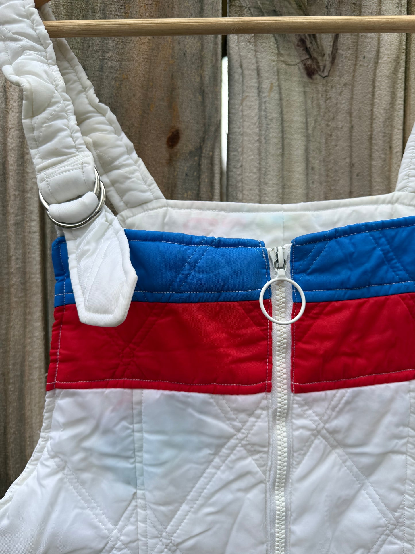 Vintage Quilted Ski Bib Overalls 70s 80s