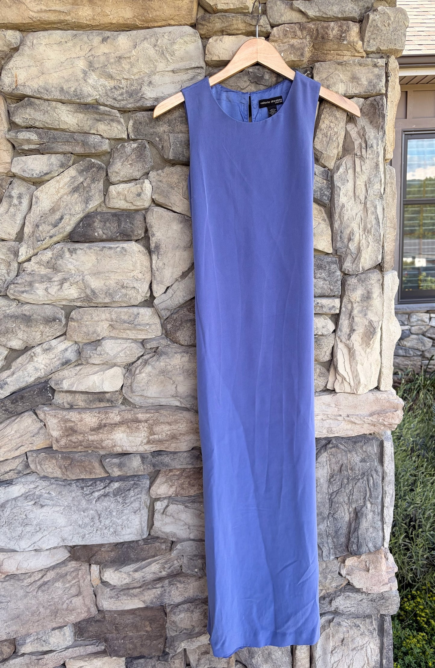 Valerie Pure Silk Periwinkle Column Dress
