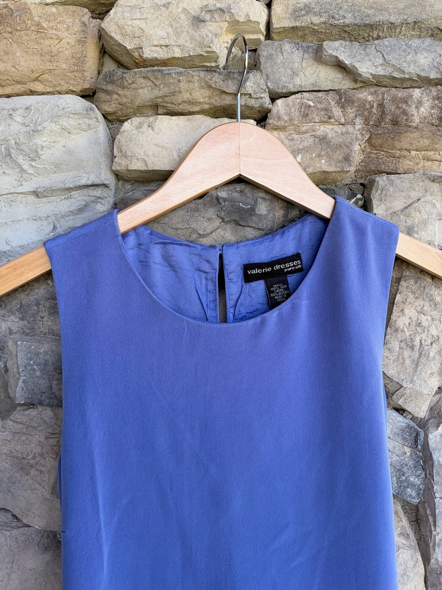 Valerie Pure Silk Periwinkle Column Dress