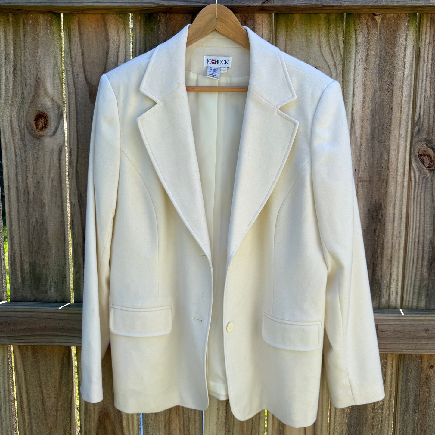 Vintage JG Hook Cream Wool Blazer