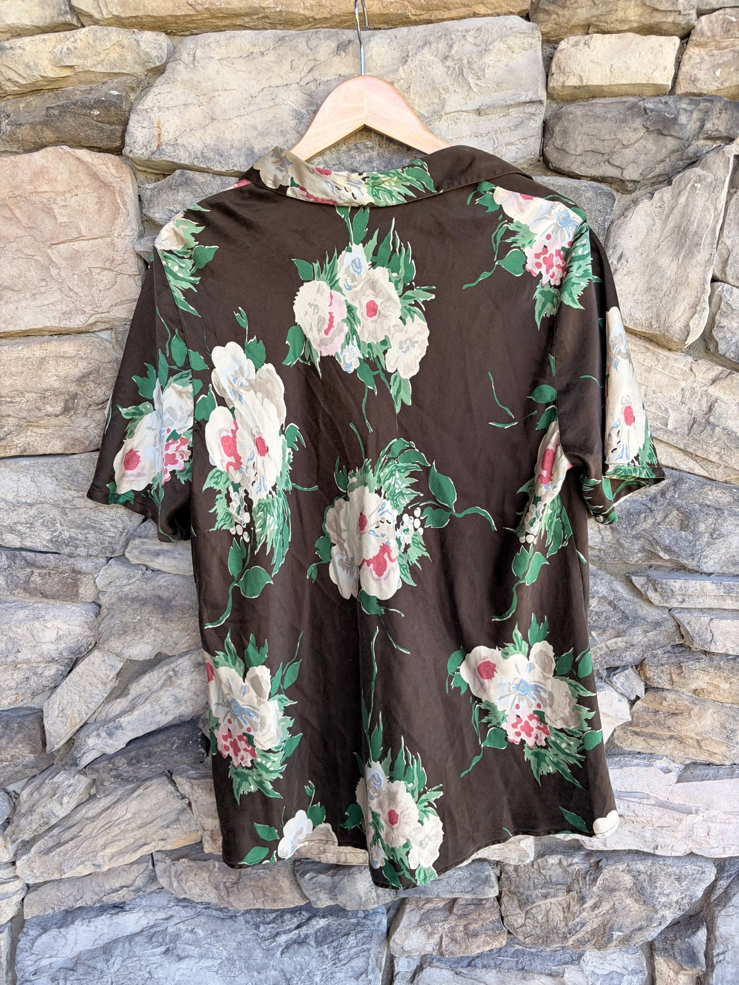 Vintage August Max Woman Silk Floral Shirt