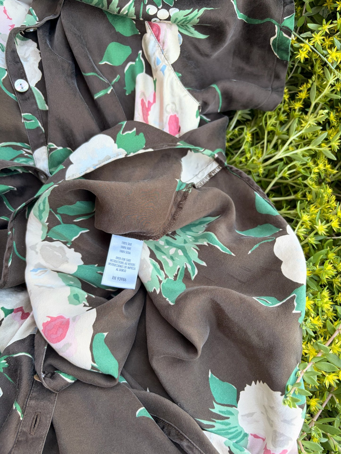 Vintage August Max Woman Silk Floral Shirt