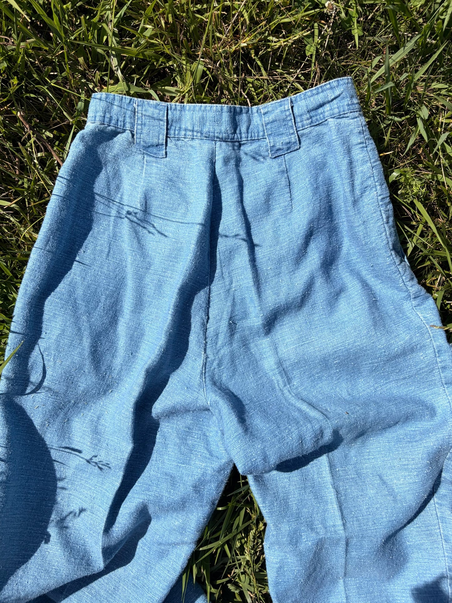 Vintage Fashion Options Ramie Blend Pleated Trousers