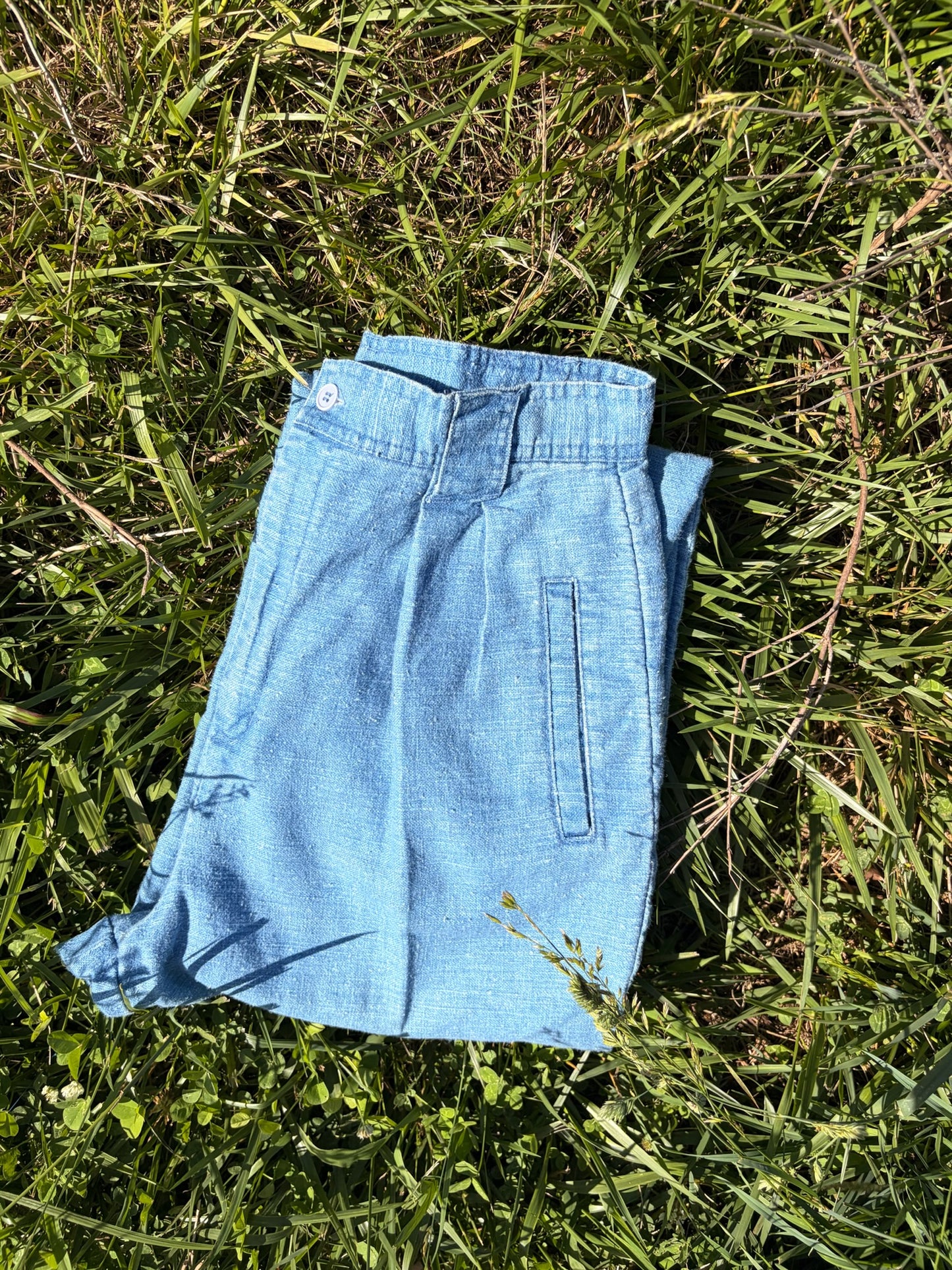 Vintage Fashion Options Ramie Blend Pleated Trousers