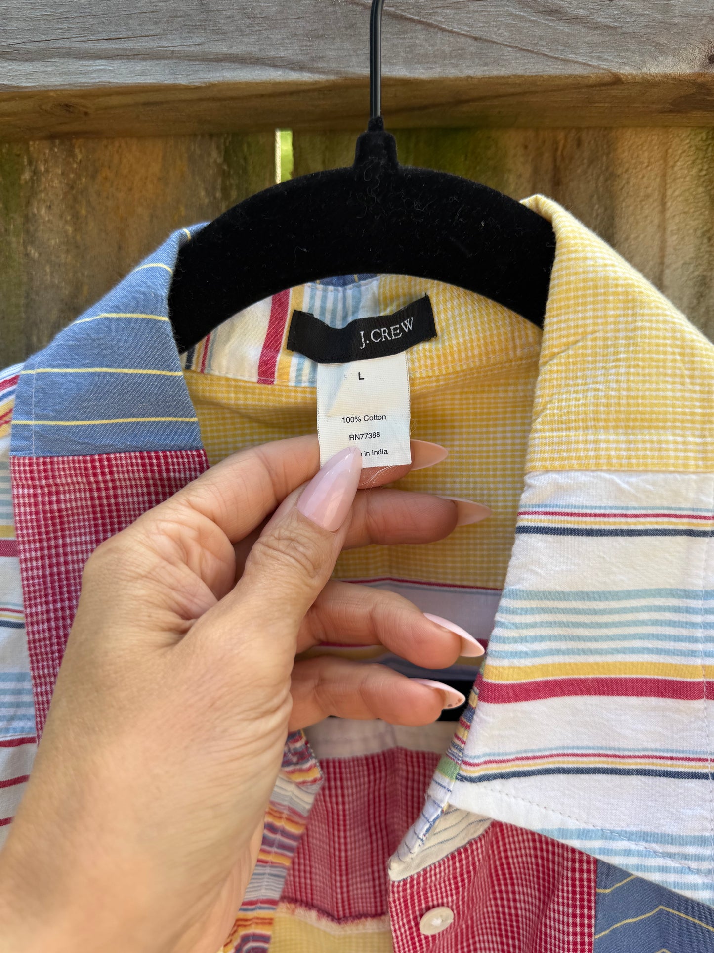 J.Crew Patchwork Cotton Shirt - Nautical - Fishermancore