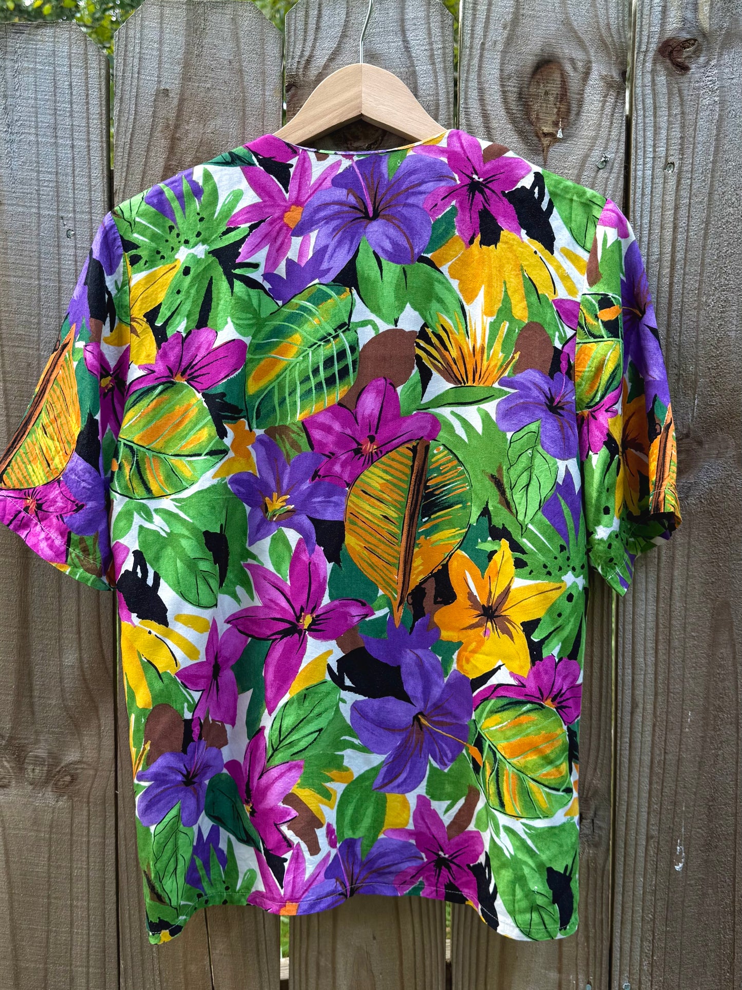 Vintage Pendleton Petite Hawaiian Floral Button-Up Shirt