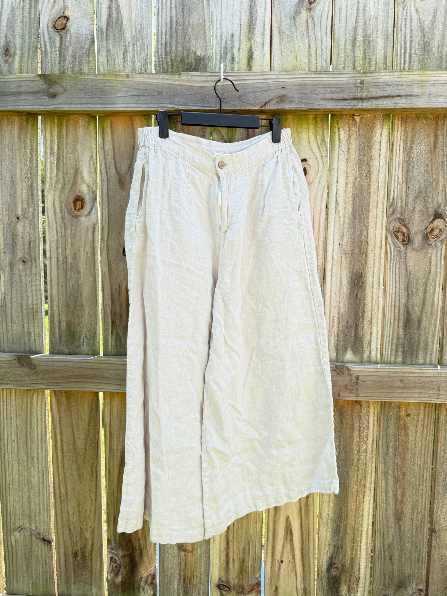 Les Umes 100% Linen Wide Leg Pants