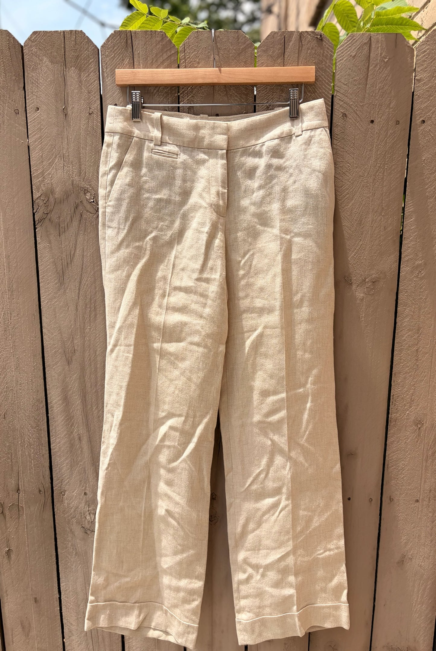 J.Crew 100% Linen Wide Leg Trouser Pants