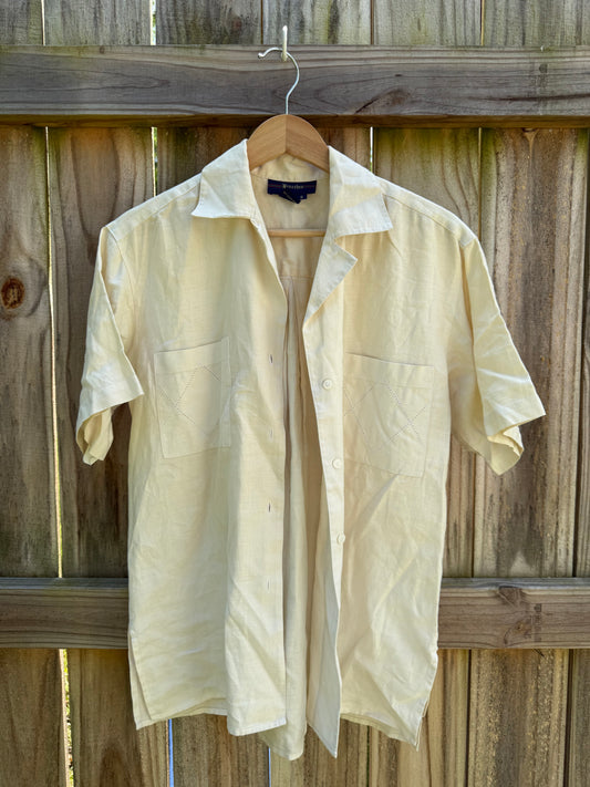 Vintage Breeches 100% Linen Camp Shirt