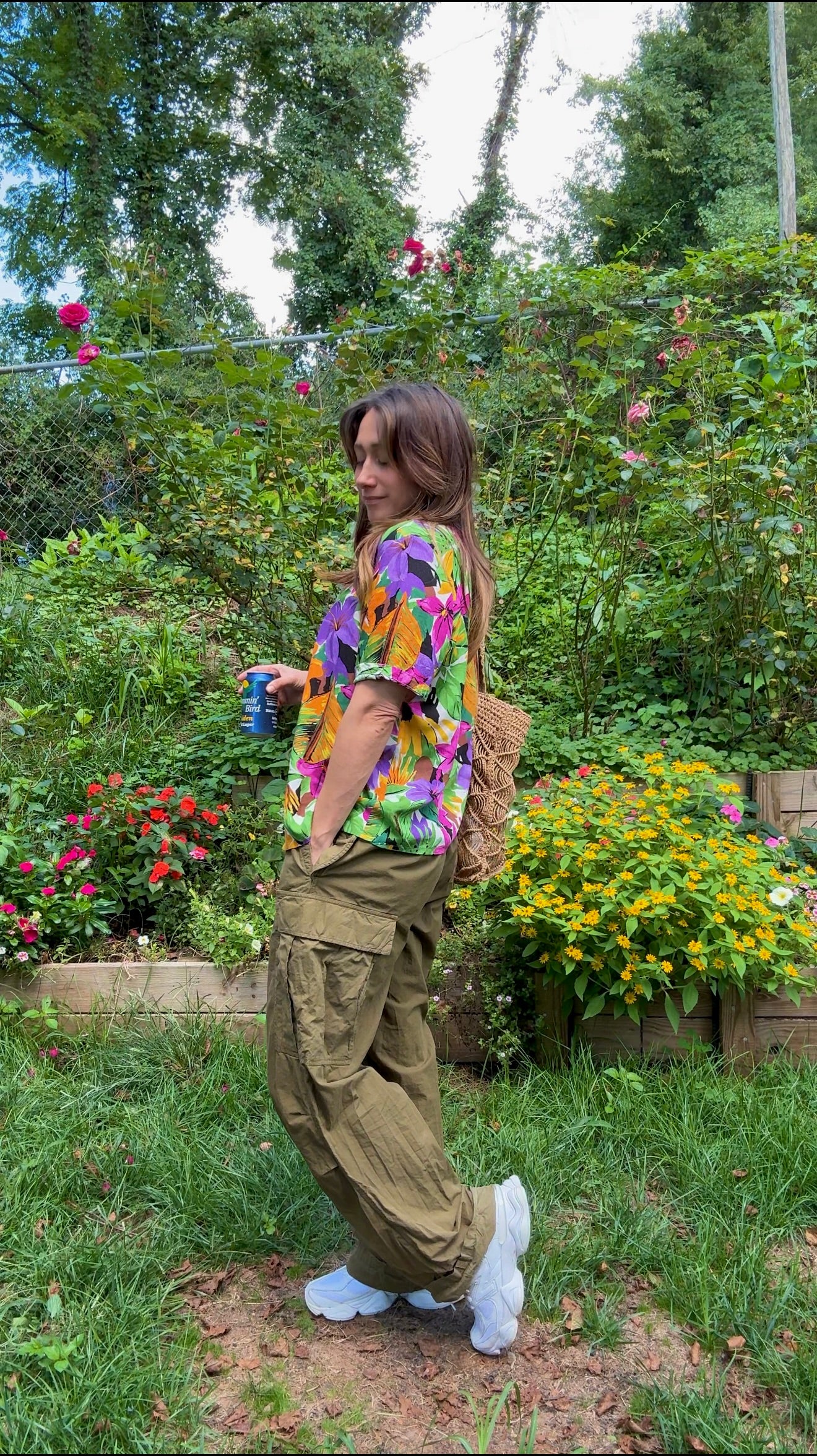 Vintage Pendleton Petite Hawaiian Floral Button-Up Shirt