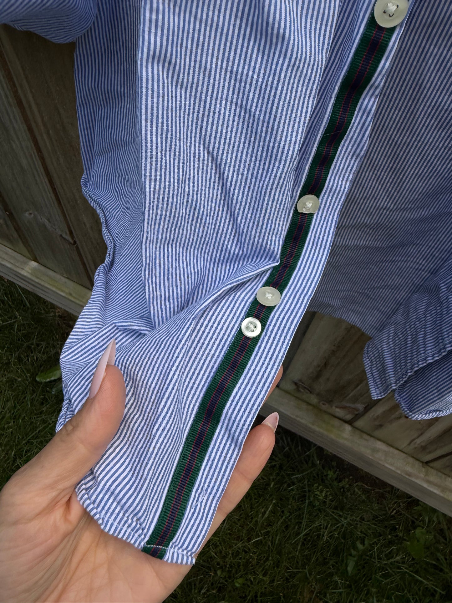 Alexander Julian Blue Stripe Oxford Shirt
