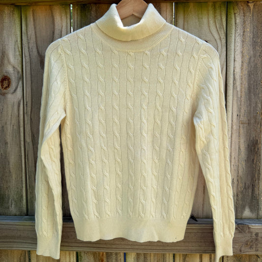 Madison Studio Cashmere Cable Turtleneck