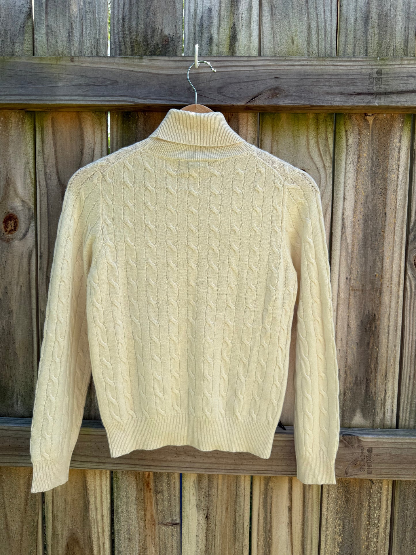 Madison Studio Cashmere Cable Knit Turtleneck