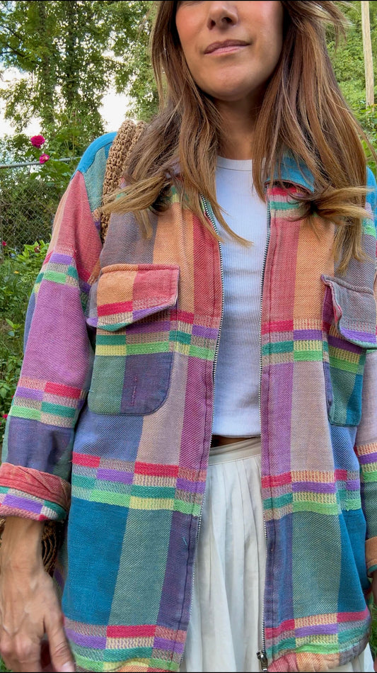 Vintage Angelina Plaid Cotton Jacket