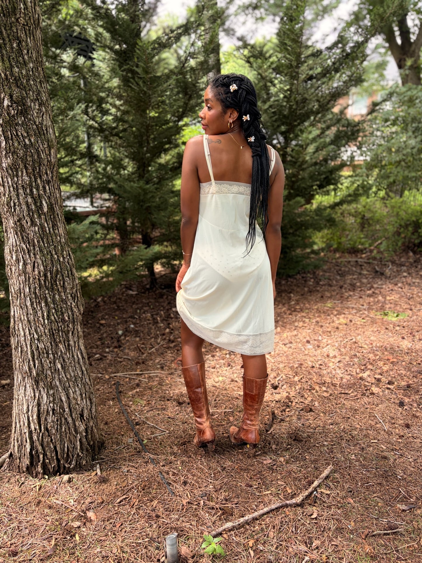 Vintage Vanity Fair Lace Slip Dress