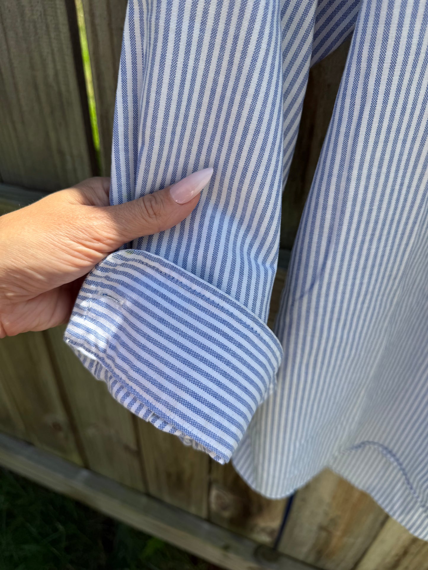 Stafford Blue Banker Stripe Button Down