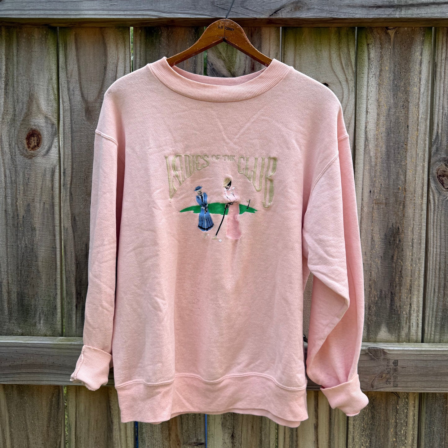 Vintage Ladies of the Club Embroidered Sweatshirt - Preppy