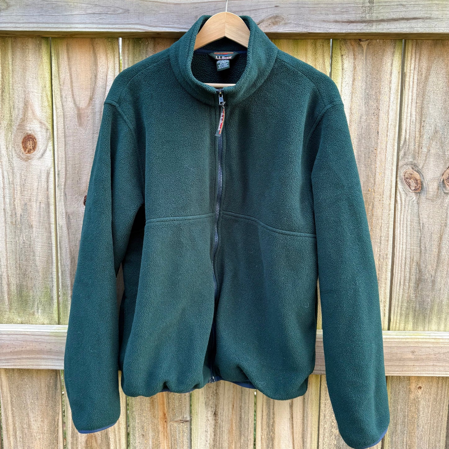 L.L. Bean Forest Green Vintage Fleece Jacket 90's